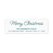 Frohe Weihnachten Moderne Rücksendeadresse (Vorne)