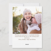 Frohe Weihnachten Moderne rustikale 4 FOTO Gruß (Rückseite)