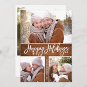 Frohe Weihnachten Moderne rustikale 4 FOTO Gruß (Vorne/Hinten)