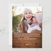 Frohe Weihnachten Moderne rustikale 4 FOTO Gruß (Rückseite)