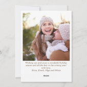 Frohe Weihnachten Moderne rustikale 4 FOTO Gruß (Rückseite)