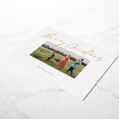 Frohe Weihnachten Moderne Schrift Folien Feiertagskarte (Gedreht)