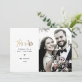 Frohe Weihnachten Moderne Script Foto Card (Stehend Vorderseite)