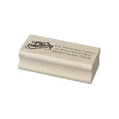 Frohe Weihnachten Moderne Script Holiday Adresse Gummistempel (Stempel)