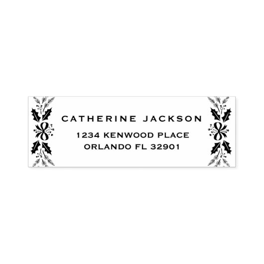 Frohe Weihnachten Moderne Script-Rücksendeadresse Permastempel (Design)