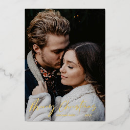 Frohe Weihnachten Moderne Scripting Minimalismus Folien Feiertagskarte