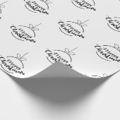 Frohe Weihnachten Moderne Skript Weihnachtsschmuck Geschenkpapier (Ecke)