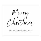 Frohe Weihnachten Moderne Skriptgeschenke Wrap Fam Gummistempel (Prägung)