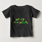 frohe Weihnachten moderne Typografie Baby T-shirt (Vorderseite)
