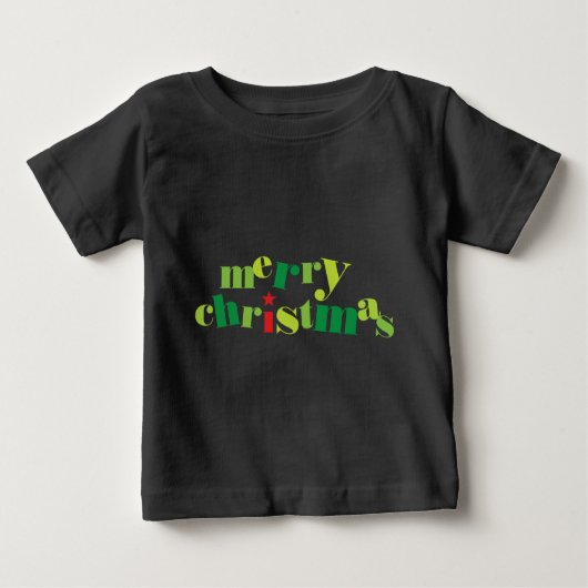 frohe Weihnachten moderne Typografie Baby T-shirt (Vorderseite)
