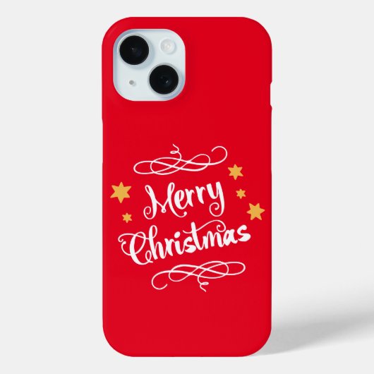 Frohe Weihnachten Moderne Typografie Case-Mate iPhone Hülle (Rückseite)