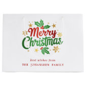 Frohe Weihnachten Moderne Typografie Festivals Fam Große Geschenktüte (Vorderseite)