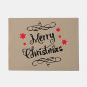 Frohe Weihnachten Moderne Typografie Fußmatte (Vorderseite)
