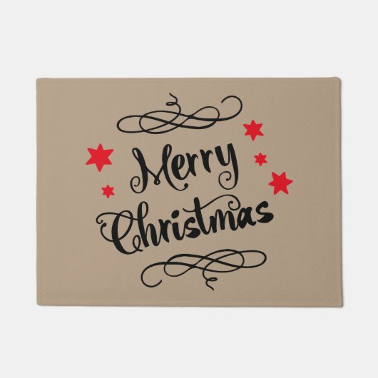 Frohe Weihnachten Moderne Typografie Fußmatte (Vorderseite)