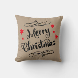 Frohe Weihnachten Moderne Typografie Kissen