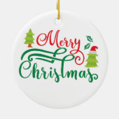 Frohe Weihnachten | Moderne Typografie | Ornament (Hinten)