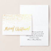 Frohe Weihnachten Moderne Typografie Script Sparkl Folienkarte (Anzeige)