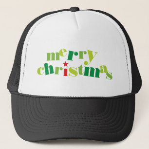 frohe Weihnachten moderne Typografie Truckerkappe