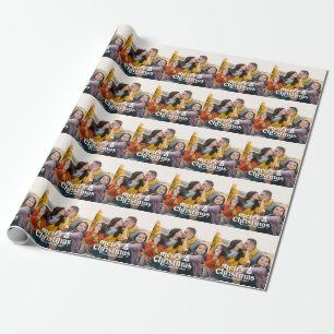 Frohe Weihnachten moderne Typografie vintage 1 Fot Geschenkpapier