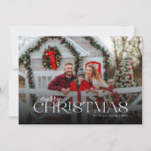 Frohe Weihnachten Moderne Typografie Vollbild (Vorderseite)