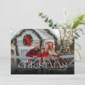 Frohe Weihnachten Moderne Typografie Vollbild (Stehend Vorderseite)