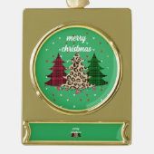 Frohe Weihnachten Moderne und Elegant Banner-Ornament Gold (Vorderseite)