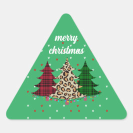 Frohe Weihnachten Moderne und Elegant Dreieckiger Aufkleber