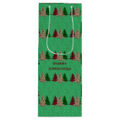 Frohe Weihnachten Moderne und Elegant Geschenktüte Für Weinflaschen (Vorderseite)