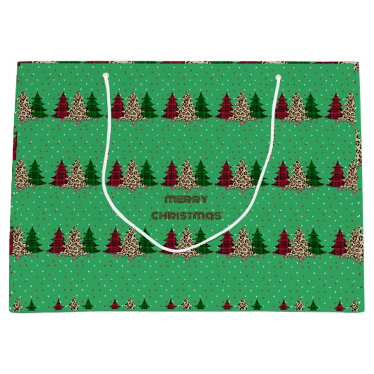 Frohe Weihnachten Moderne und Elegant Große Geschenktüte (Vorderseite)