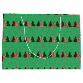 Frohe Weihnachten Moderne und Elegant Große Geschenktüte (Rückseite)