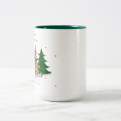 Frohe Weihnachten Moderne und Elegant Zweifarbige Tasse (Mittel)