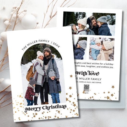 Frohe Weihnachten Moderne Vier-Foto Collage