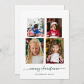 Frohe Weihnachten | Moderne vier FotoCollage (Vorne/Hinten)