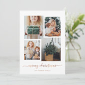 Frohe Weihnachten | Moderne vier FotoCollage (Stehend Vorderseite)