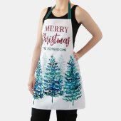 Frohe Weihnachten Moderne Waldbäume Frauen Schürze (InSitu)
