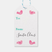 Frohe Weihnachten - Moderne Weihnachtsbäume Rosa A Geschenkanhänger (Rückseite)