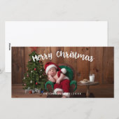 Frohe Weihnachten Moderne Weihnachtsfotokarte (Vorne/Hinten)