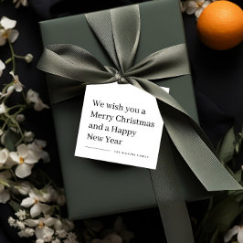 Frohe Weihnachten, moderne Weihnachtsgeschenk-Tag Geschenkanhänger