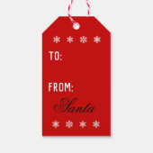 Frohe Weihnachten - Moderne Weihnachtsmannmütze Geschenkanhänger (Rückseite)