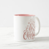 Frohe Weihnachten Moderne Zweifarbige Tasse (VorderseiteRechts)