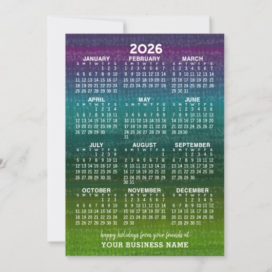 Frohe Weihnachten Moderner Abstrakter Kalender (Vorderseite)