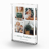 Frohe Weihnachten | Moderner Block mit vier Fotos (Rechts)