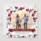 Frohe Weihnachten Moderner Blumenurlaub Foto (Vorderseite)