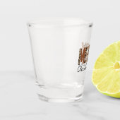 "Frohe Weihnachten" Moderner Farbblock Leopard Boh Schnapsglas (Links)