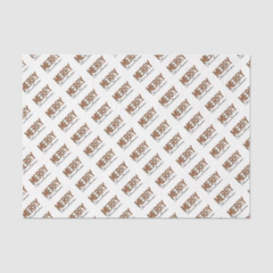 "Frohe Weihnachten" Moderner Farbblock Leopard Boh Seidenpapier
