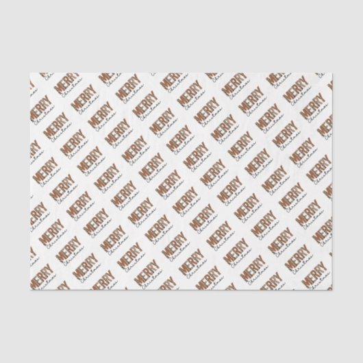 "Frohe Weihnachten" Moderner Farbblock Leopard Boh Seidenpapier (Vorderseite)