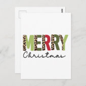 "Frohe Weihnachten" Moderner, farblich blockierter Postkarte (Vorne/Hinten)