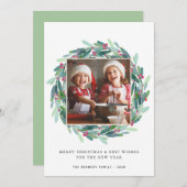 Frohe Weihnachten Moderner Foto Urlaub (Vorne/Hinten)