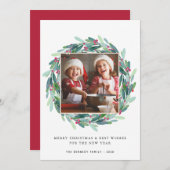 Frohe Weihnachten Moderner Foto Urlaub (Vorne/Hinten)