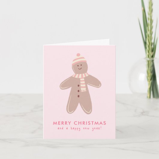 Frohe Weihnachten Moderner Lebkuchen Mann (Vorderseite)